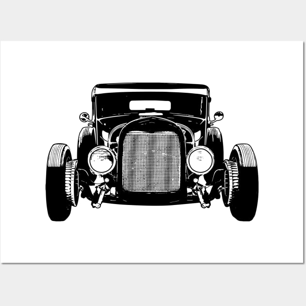 1928 Model A Car Sketch Art Wall Art by DemangDesign